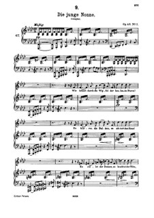 Die junge Nonne (The Young Nun), D.828 Op.43 No.1: Piano-vocal score by Franz Schubert