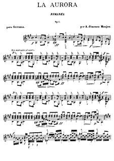 Romance 'La Aurora', Op.5: For guitar by Antonio Jimenez Manjón