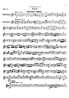 Elijah – Oboes Parts, Op.70