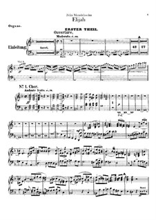 Elijah – Organ Part, Op.70