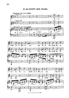 Elijah. Duet 'Lord, Bow Thine Ear', for Voices and Piano, Op.70