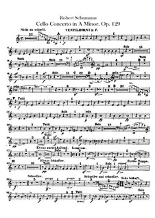 Cello Concerto in A Minor – French Horns Parts, Op.129