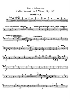 Cello Concerto in A Minor – Timpani Part, Op.129