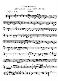 Cello Concerto in A Minor – Violins Parts, Op.129