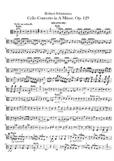 Cello Concerto in A Minor – Viola Part, Op.129