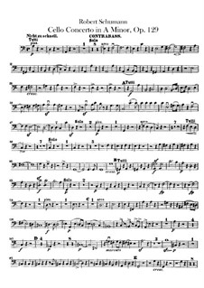 Cello Concerto in A Minor – Double Bass Part, Op.129