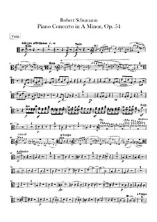 Piano Concerto in A Minor – Viola Part, Op.54