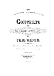 Cello Concerto in E Minor, Op.41: Score by Charles-Marie Widor