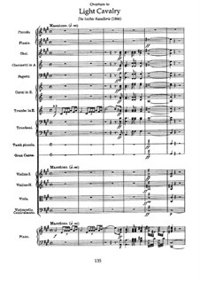 Overture to 'Light Cavalry': Score by Franz von Suppé