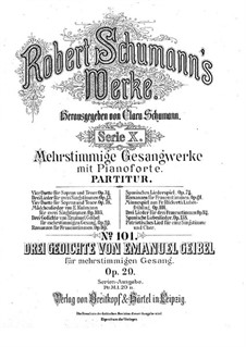 Three Poems, Op.29: Complete set by Robert Schumann