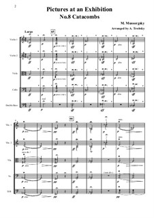 No.8 Catacombae: Cum mortuis in lingua mortua. For strings – full score, parts by Modest Mussorgsky