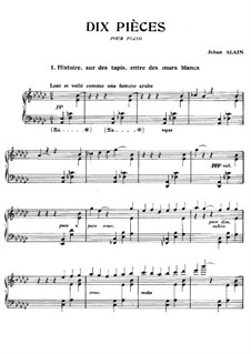 Ten Piano Pieces: Ten Piano Pieces by Jehan Alain