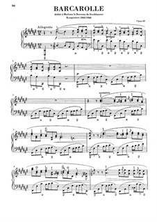 Barcarolle in F Sharp Minor, Op.60