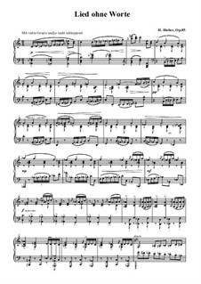 Song without Words from Eight Pieces, Op.85 No.8