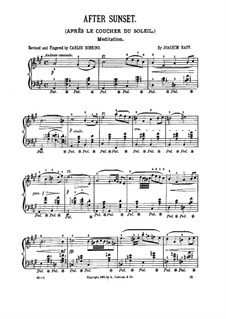 After Sunset (Meditation for Piano), Op.75 No.5
