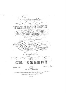 Impromptu or Variations on Theme from 'Oberon' by Weber, Op.134: Impromptu or Variations on Theme from 'Oberon' by Weber by Carl Czerny