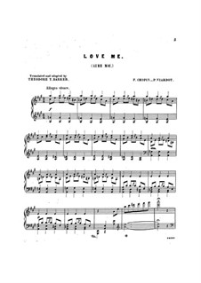 Love Me, for Voice and Piano