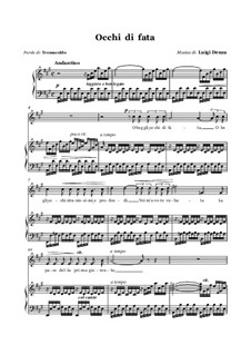 Occhi di fata: Piano-vocal score by Luigi Denza