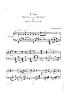 Aria 'Che farò senza Euridice' for Piano, Op.68 No.2