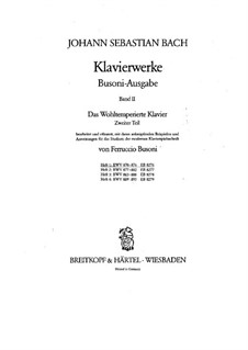 Selected Pieces: For piano, BWV 870-876 by Johann Sebastian Bach