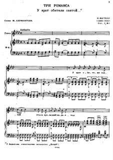 Three Romances, Op.3: No.1 At the Gate of the Holy Abode by Nikolai Medtner