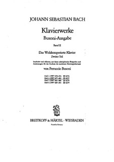 The Well-Tempered Clavier. Book II, for Piano, BWV 877-882