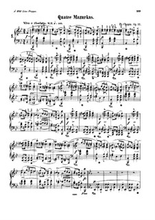 Four Mazurkas for Piano, Op.17