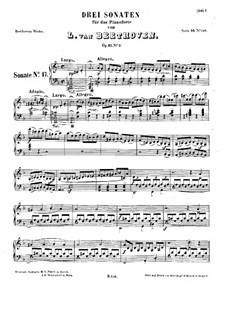 Piano Sonata No. 17 'The Tempest', Op.31