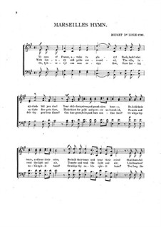 Marseilles Hymn: For voices by Rouget de Lisle