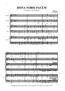 Dona nobis pacem: For voices and organ by Johann Sebastian Bach