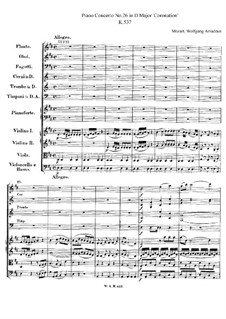 Piano Concerto No.26 in D Major 'Coronation', K.537