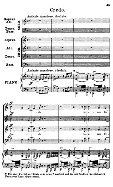Missa solennis (Gran Mass), for Choir and Piano. Volumes III-VI, S.9