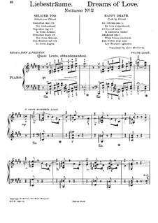 Dreams of Love. Nocturne No.2 for Piano, S.541