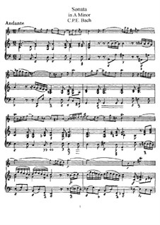 Flute Sonata in A Minor, H 555, Wq 128