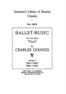 Faust. Ballet-Music, for Piano