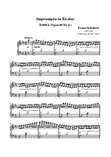 Impromptu No.2 in E Flat Major for Piano, D.899 Op.90