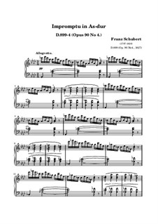 Impromptu No.4 in A Flat Major for Piano, D.899 Op.90