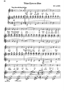 Thine Eyes So Blue: For voice and piano by Eduard Lassen