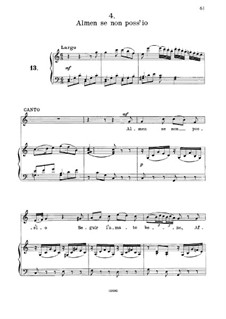 Almen se non poss'io: For voice and piano by Vincenzo Bellini