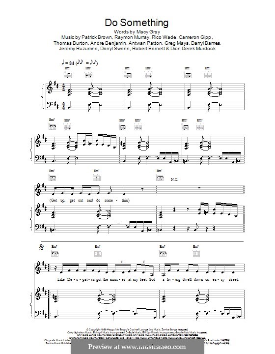 Do Something: For voice and piano (or guitar) by Macy Gray