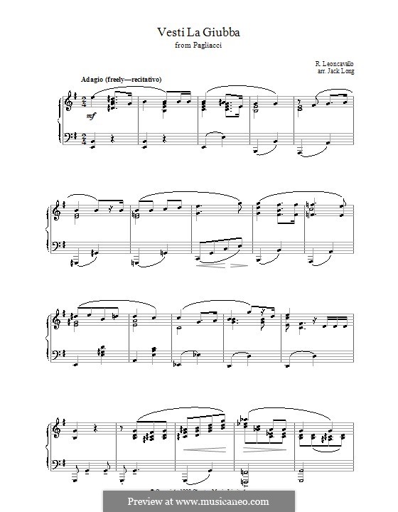 vesti la giubba sheet music pdf vesti la giubba sheet music pdf