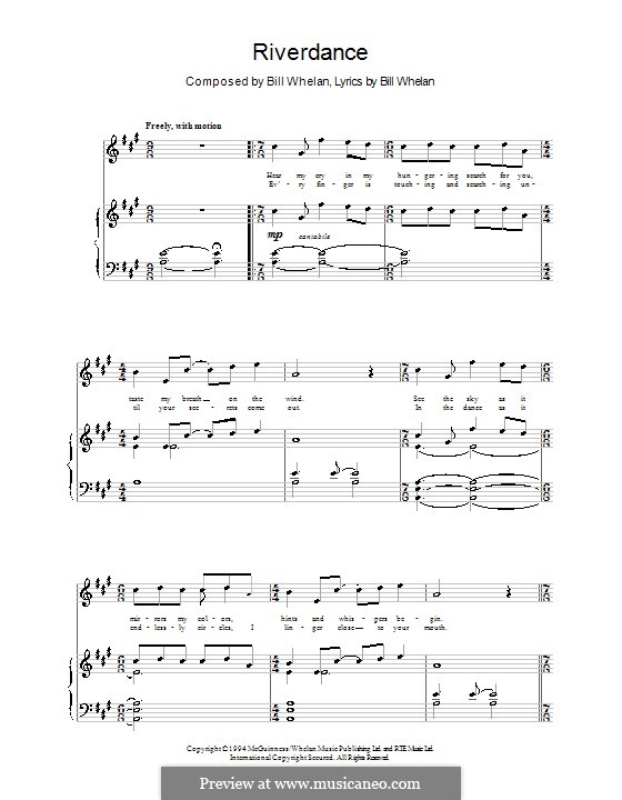 riverdance sheet music