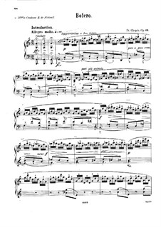 Bolero in A Minor, Op.19: For piano by Frédéric Chopin