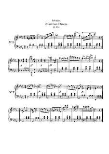 Zwei deutsch Tänze, D.974: Zwei deutsch Tänze by Franz Schubert