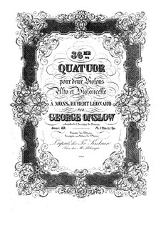 Streichquartett Nr.36 in A-Dur, Op.69: Stimmen by Georges Onslow