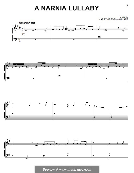 chronicles of narnia piano sheet music pdf