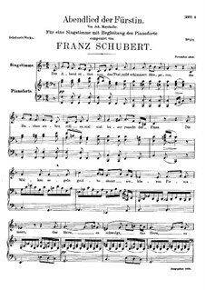 Abendlied der Fürstin, D.495
