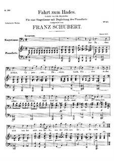 Fahrt zum Hades, D.526: Fahrt zum Hades by Franz Schubert