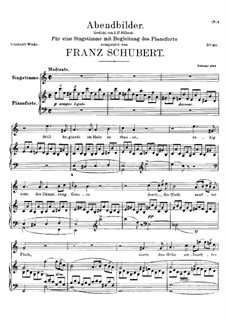 Abendbilder, D.650: Abendbilder by Franz Schubert