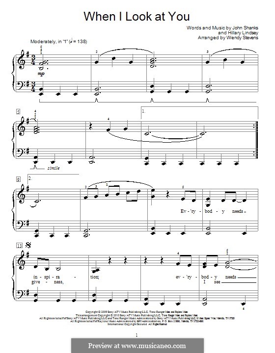 Songtext von Miley Cyrus - When I Look at You Lyrics